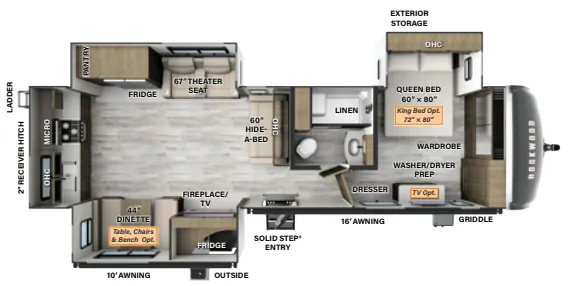 Forest River Rockwood Signature 8332SB floor plan