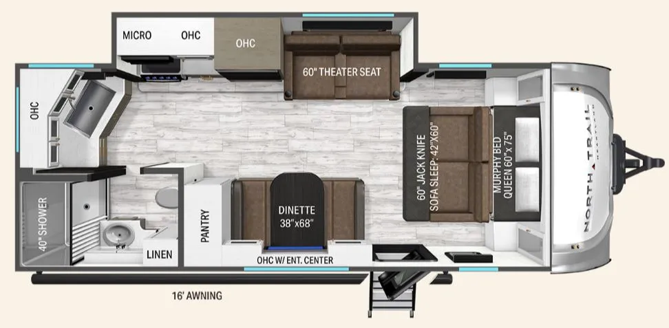 2026 Heartland North Trail 210MB - Floor plan