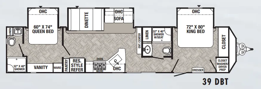 Palomino Puma 39DBT floor plan