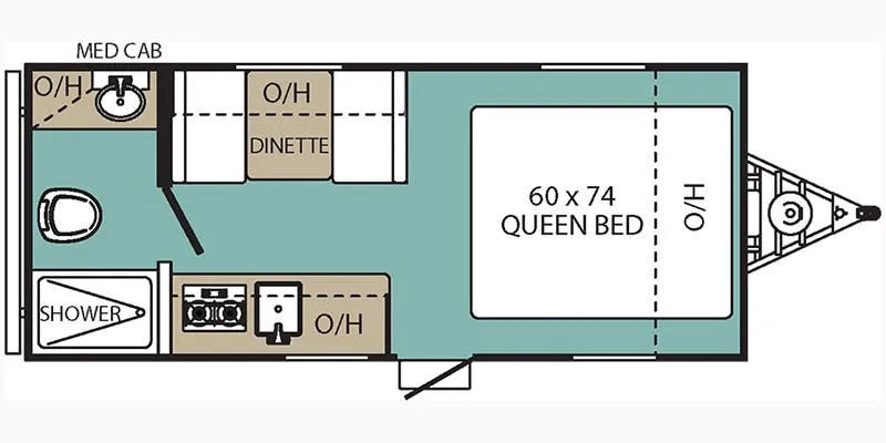 Coachmen Clipper Ultra-Lite 17FQ floor plan