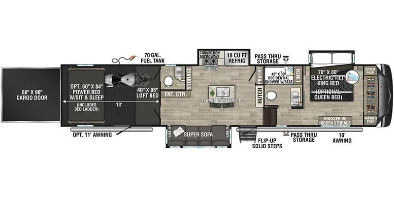 K-Z Venom V4013TK floor plan
