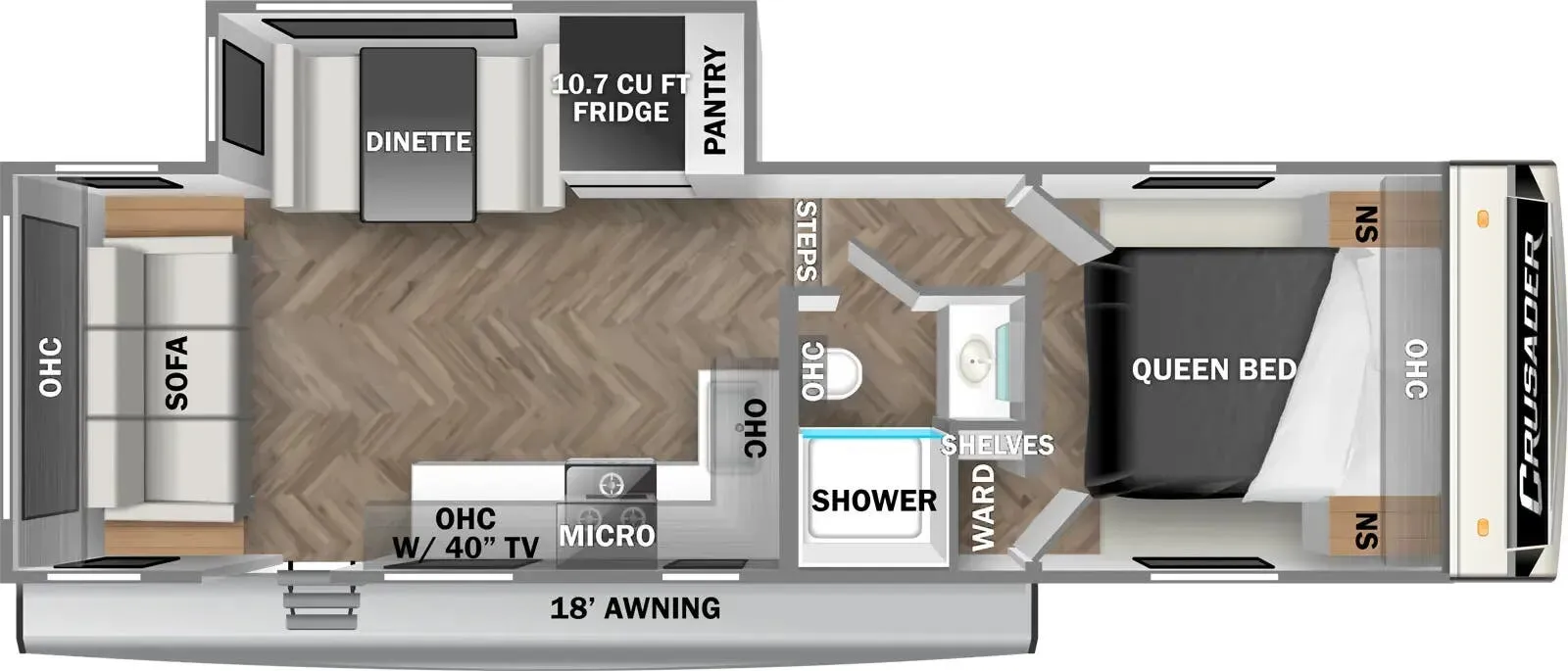 Prime Time Crusader X 250RLX floor plan