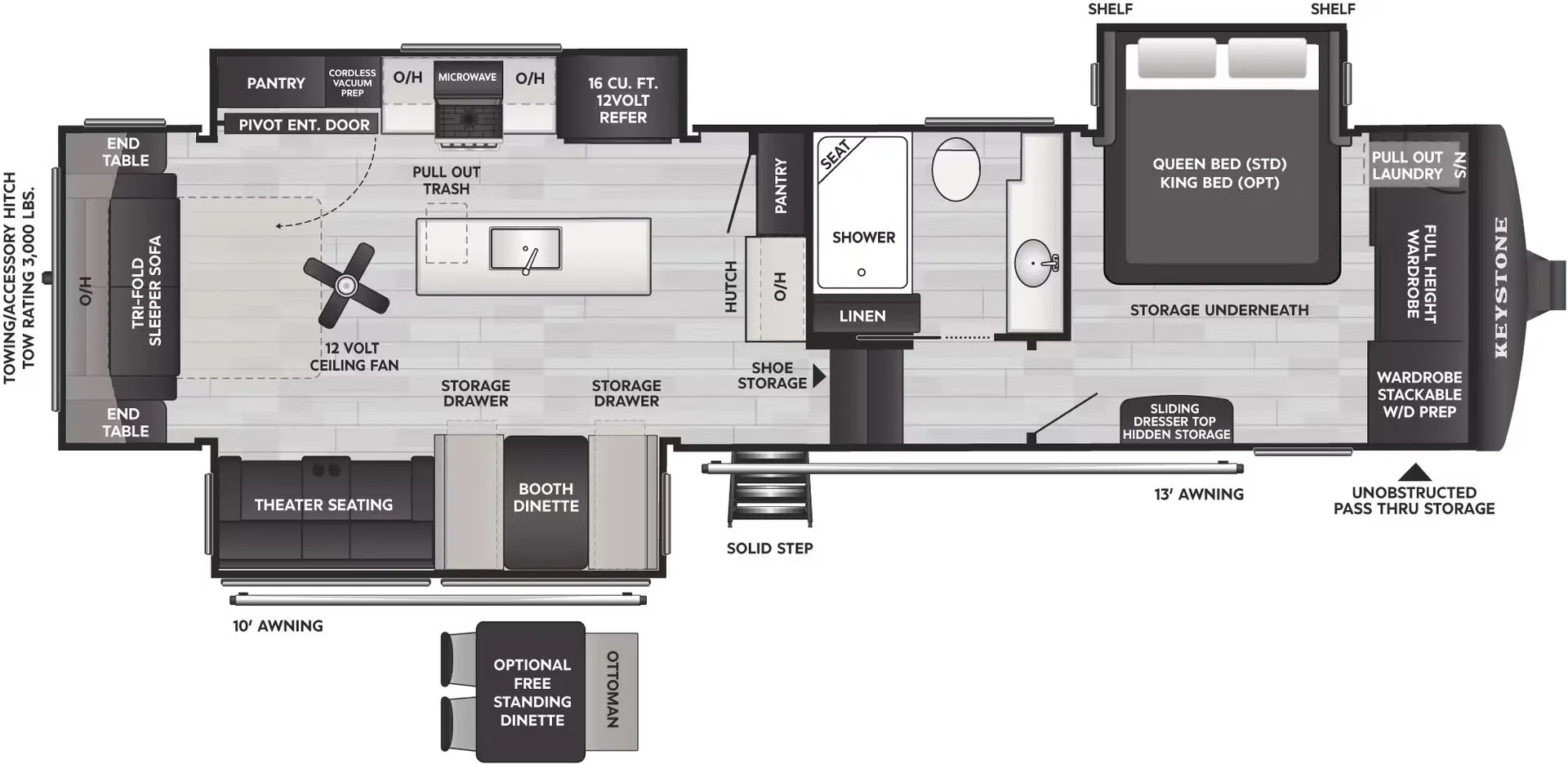 2026 Keystone Cougar 316RLS - Floor plan