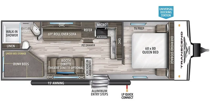 2020 Grand Design Transcend Xplor 247BH floor plan