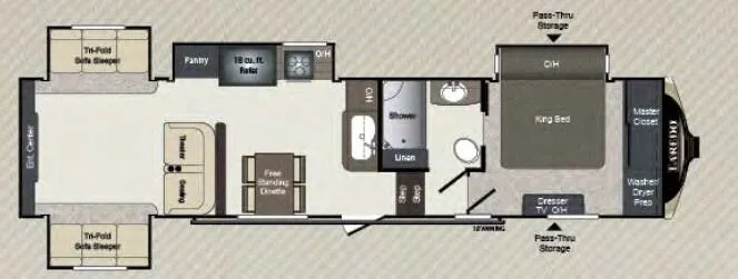 Keystone Laredo 342RD floor plan