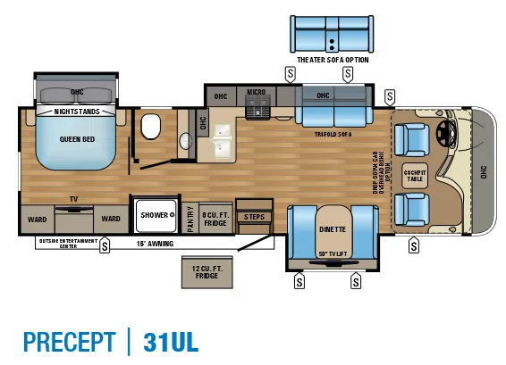 Jayco Precept 31UL floor plan