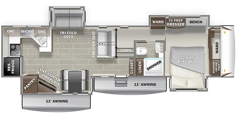 2021 Prime Time Sanibel 3702WB floor plan