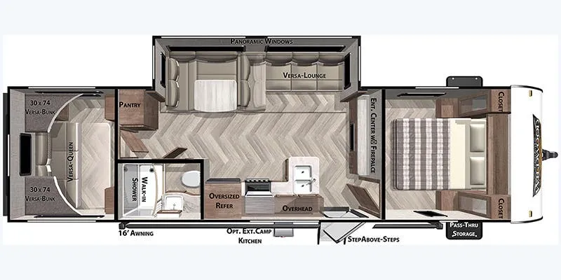 2022 Forest River Wildwood X-Lite 28VBXL - Floor plan