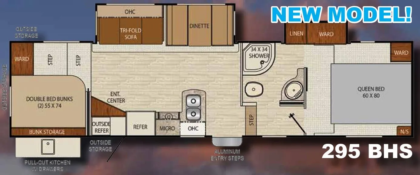 Coachmen Chaparral Lite 295 BHS floor plan