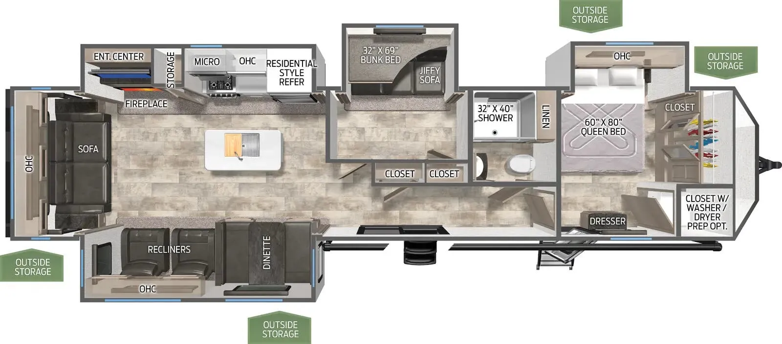 Palomino Puma 38RLB floor plan