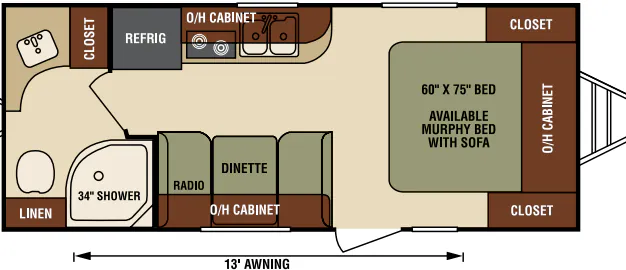 Venture RV Sonic SN190VRB floor plan