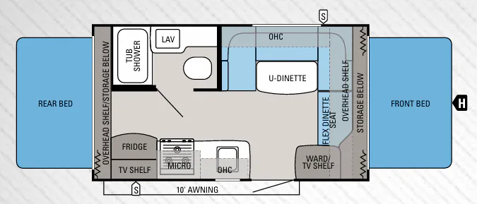 Jayco Jay Feather X17A floor plan