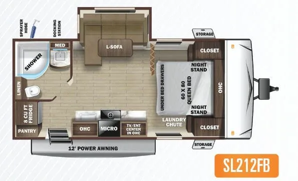 Highland Ridge Mesa Ridge S-Lite SL212FB floor plan