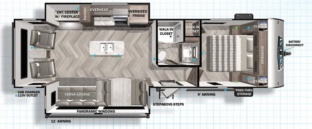 Forest River Salem 27RE floor plan