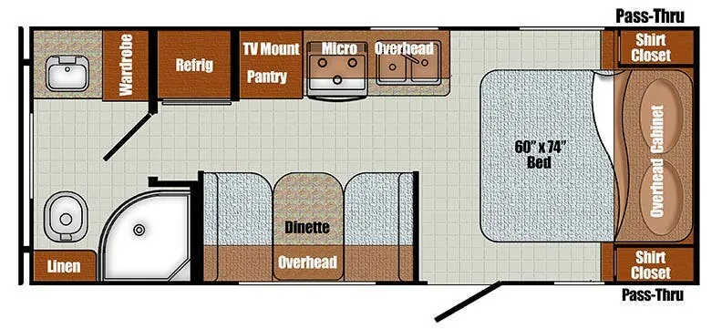 Gulf Stream Vista Cruiser 19RBS floor plan