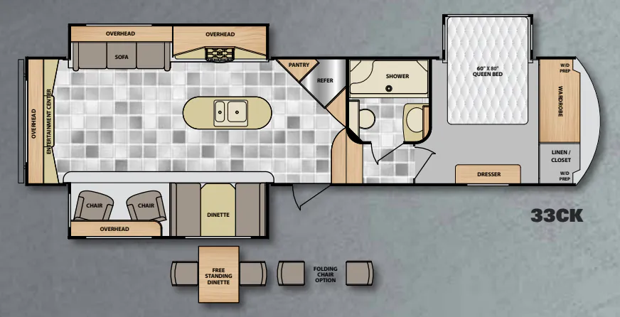 Winnebago Latitude 33CK floor plan