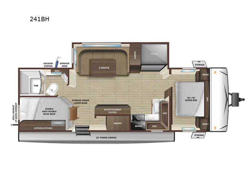 2026 Highland Ridge RV Range Lite 241BH floor plan