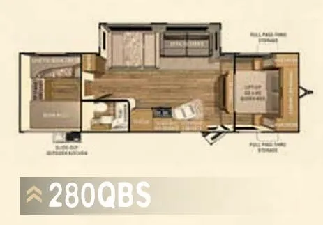 2015 Cruiser RV Shadow Cruiser 280QBS - Floor plan