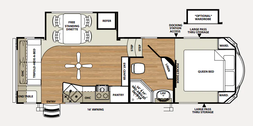 Forest River Sierra Select 25RLS floor plan