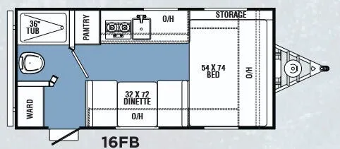 Coachmen Clipper 16FB floor plan