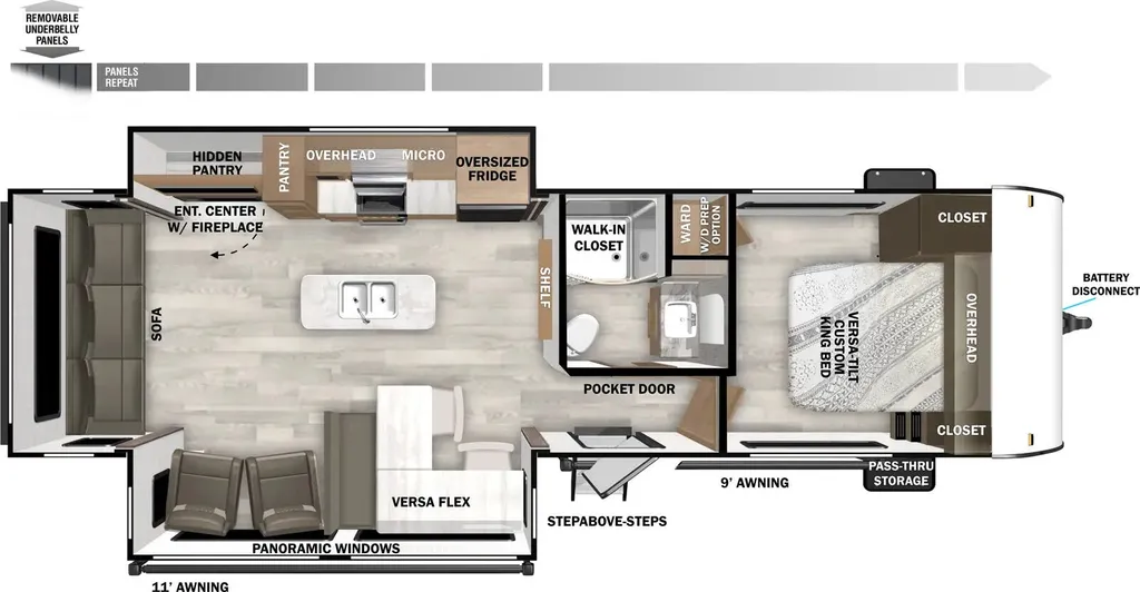 2026 Forest River Wildwood 27RE floor plan