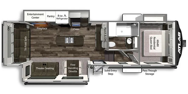 Dutchmen Atlas 2992RLF floor plan