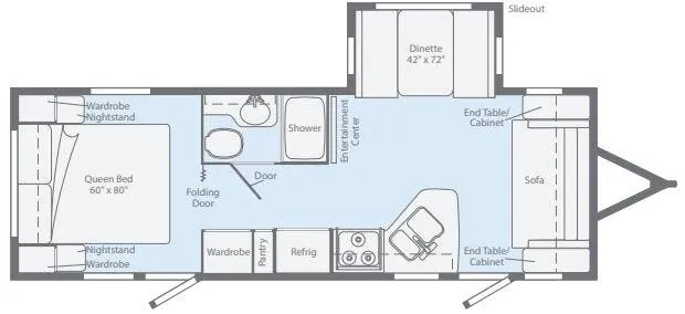 Winnebago Minnie 2500FL floor plan