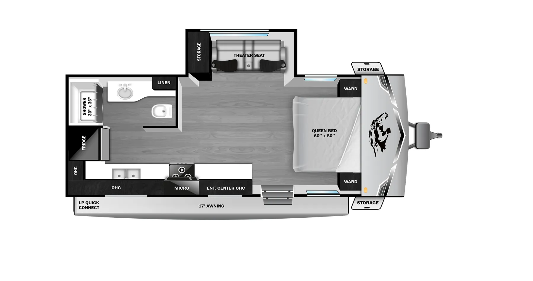 2026 Highland Ridge Open Range Colt 21RBS - Floor plan