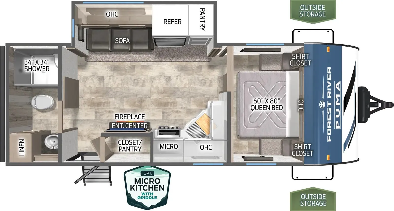 Palomino Puma 229RB floor plan