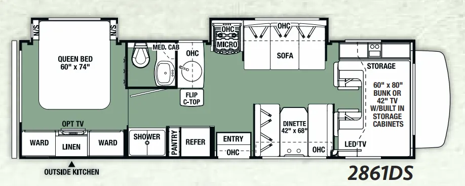 Forest River Forester 2861DS floor plan