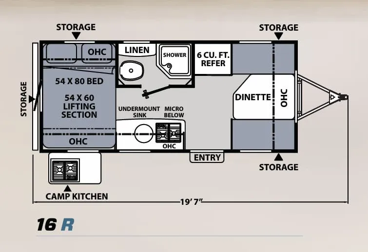 Coachmen Apex Remote 16R floor plan