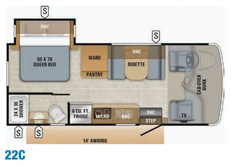 Jayco Redhawk SE 22C floor plan