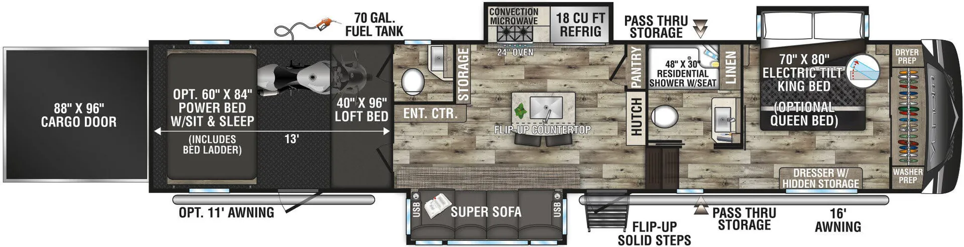 K-Z Venom 4013TK floor plan