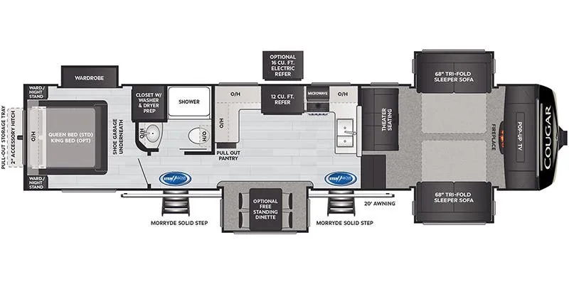 2022 Keystone Cougar 354FLS - Floor plan