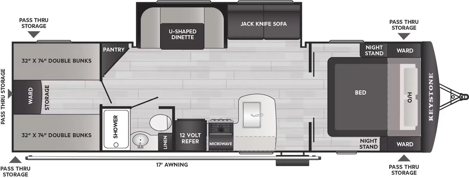Keystone Passport Classic 284QB floor plan