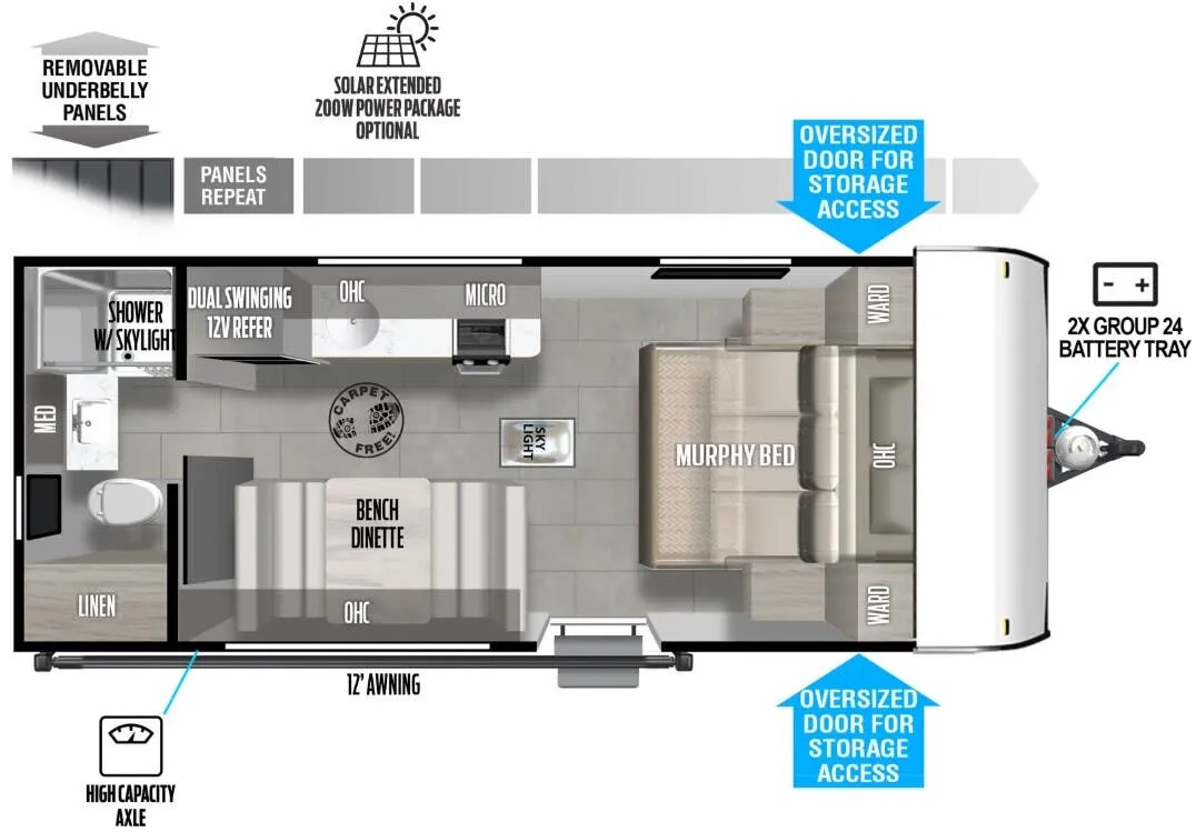 Forest River Wildwood FSX 167RBK floor plan