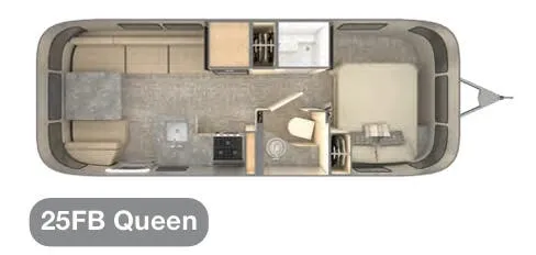Airstream Flying Cloud 25FB QUEEN floor plan