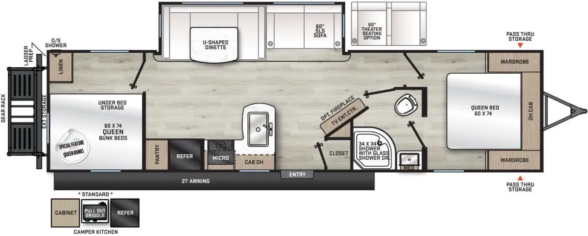 Coachmen Catalina Legacy Edition 293TQBSCK floor plan