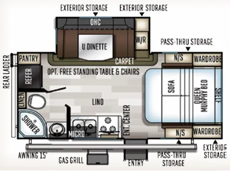 Forest River Flagstaff Micro Lite 21DS floor plan