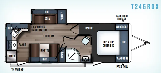 Forest River Wildcat Maxx 245RGX floor plan