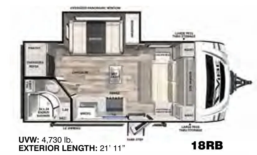 Forest River Vibe 18RB floor plan