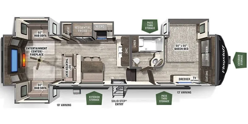Forest River Flagstaff Super Lite 529RLBS floor plan