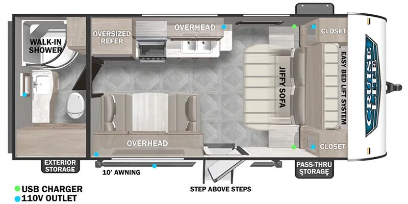 2023 Forest River Salem Cruise Lite 171RBXL - Floor plan