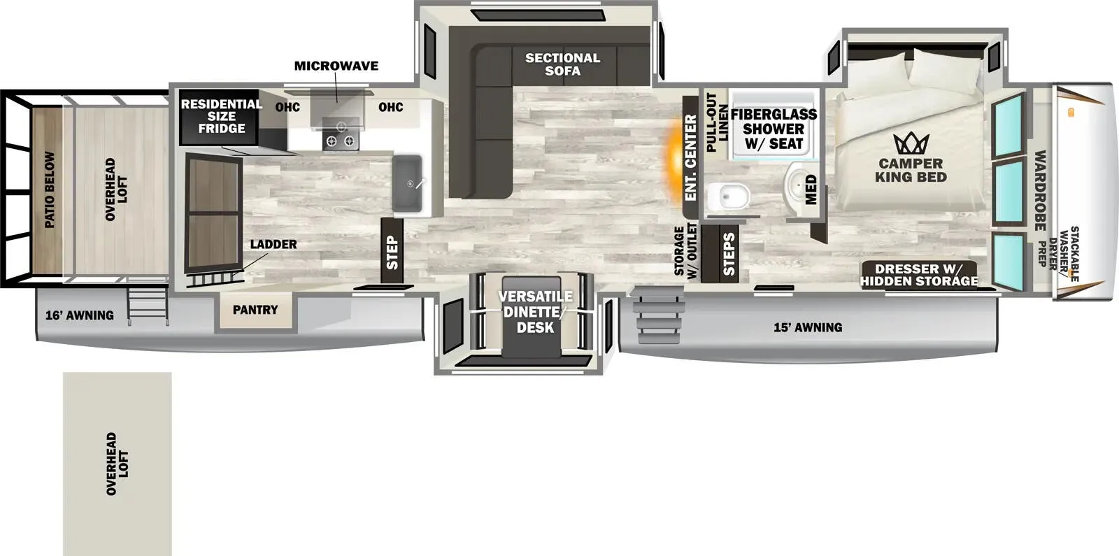 Forest River Sabre 36ML floor plan
