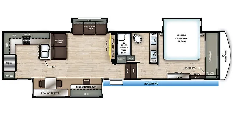 Forest River Riverstone Reserve 3850RK floor plan