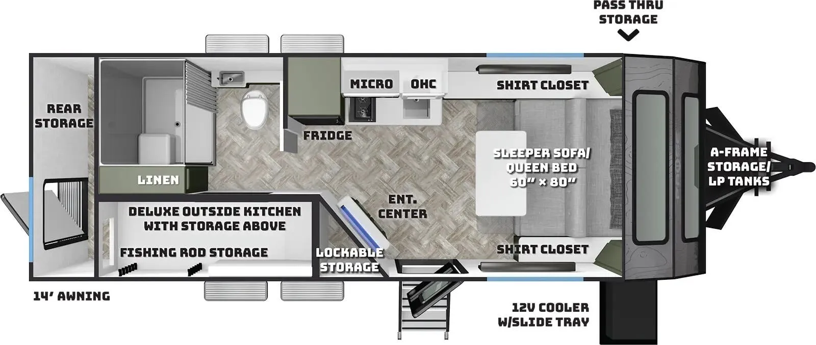 Palomino Pause 20.2 floor plan