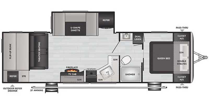 Keystone Springdale West 286BHUWE floor plan
