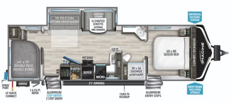 2023 Grand Design Imagine 2910BH - Floor plan
