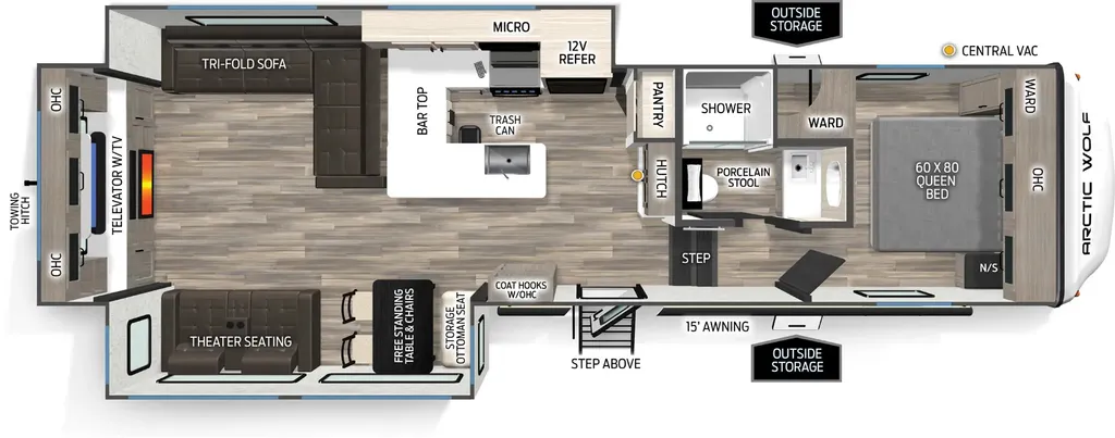 2026 Forest River Cherokee Arctic Wolf 289PANO floor plan