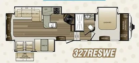 Keystone Cougar 327RESWE floor plan